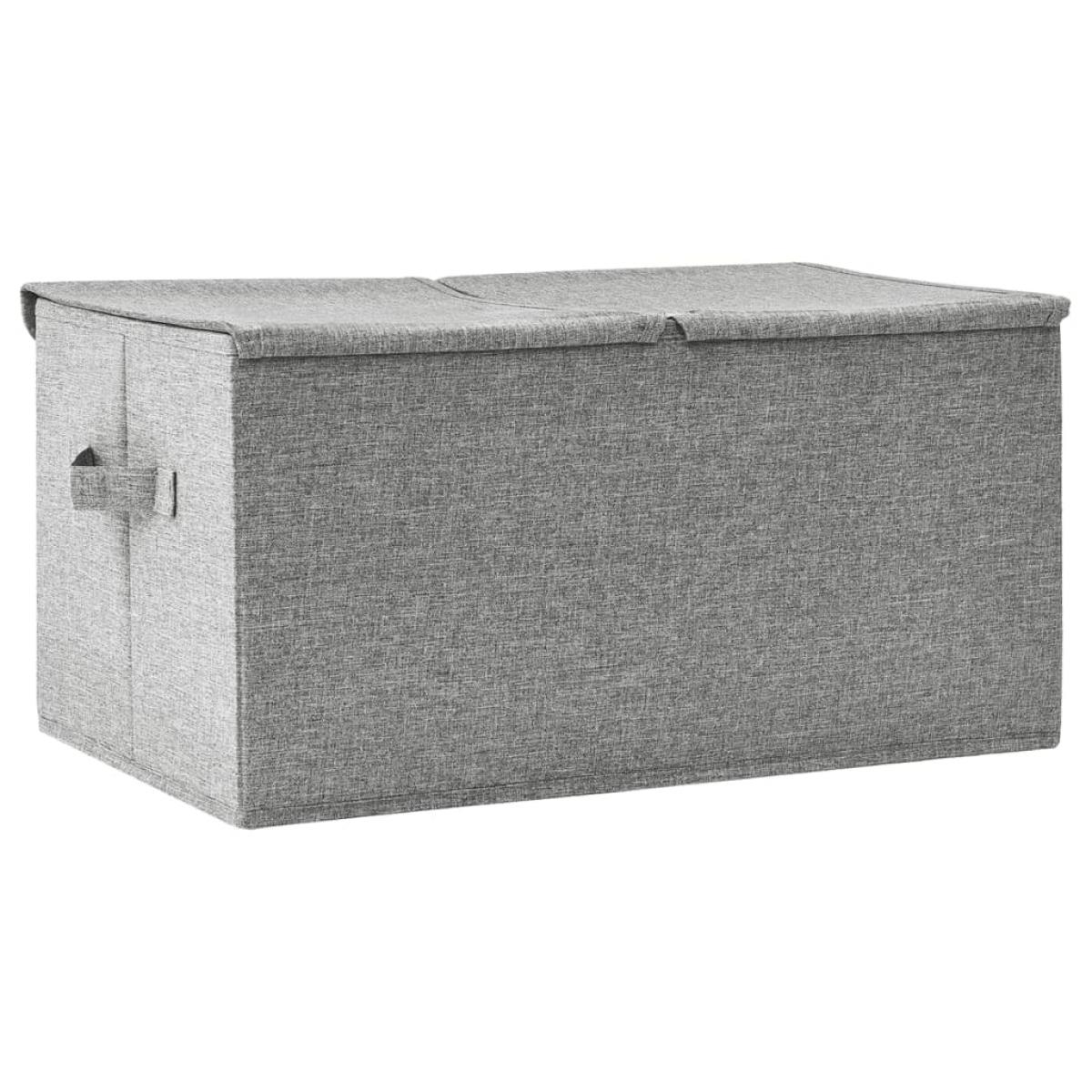 Caja de almacenaje tela gris 50x30x25 cm