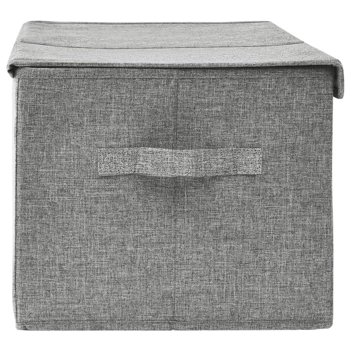 Caja de almacenaje tela gris 50x30x25 cm