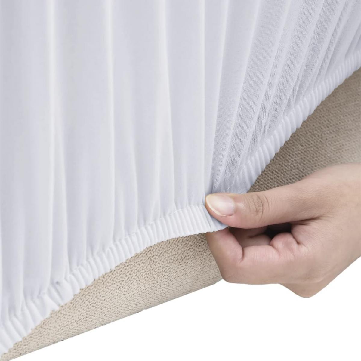 Funda elástica para sillón poliéster jersey blanca