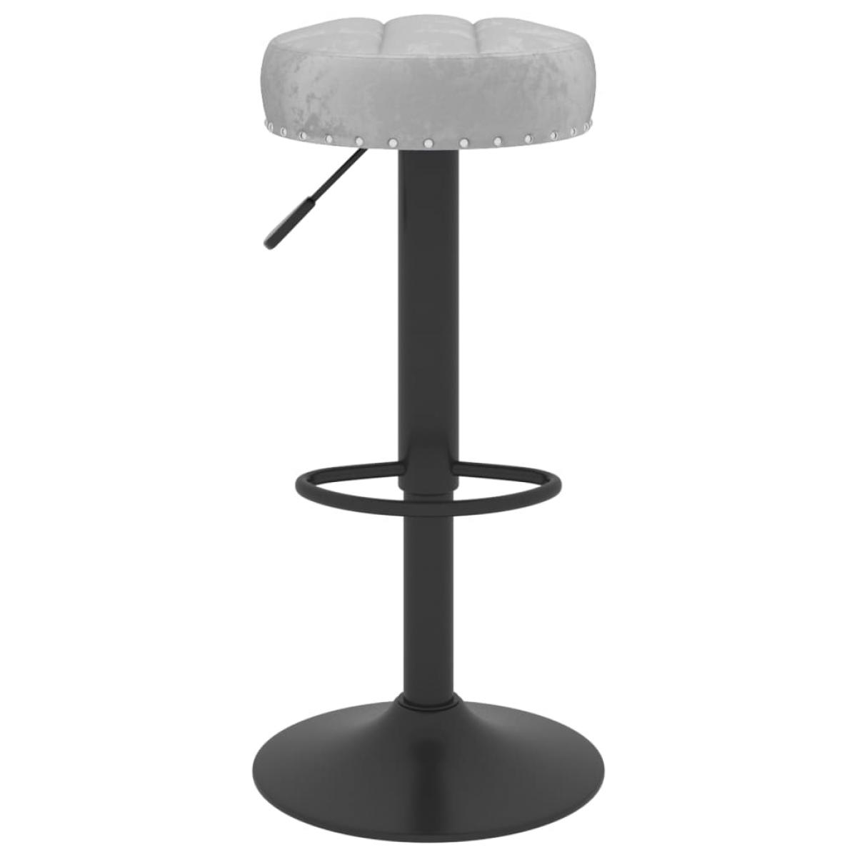 Taburetes de cocina 2 unidades terciopelo gris