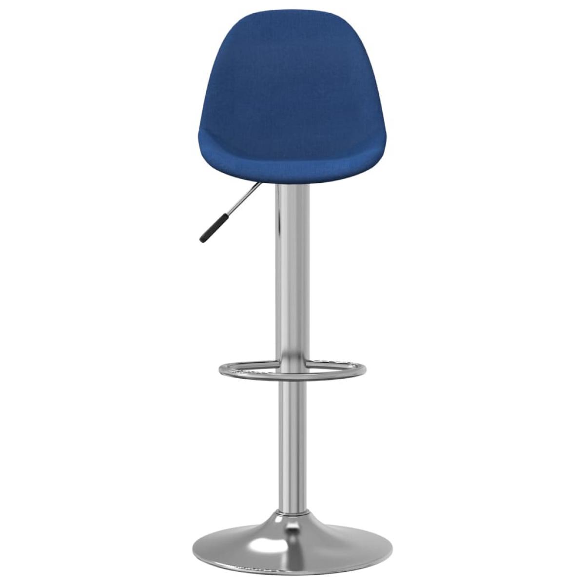 Taburetes de cocina 2 unidades tela azul