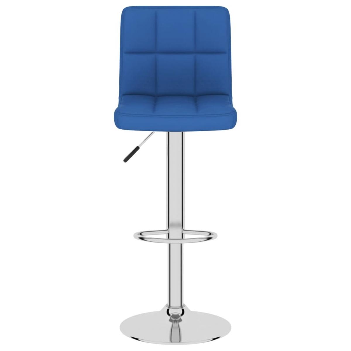 Taburete de cocina de tela azul