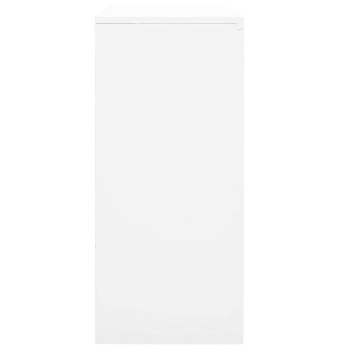 Armario de oficina con puerta corredera acero blanco 90x40x90cm