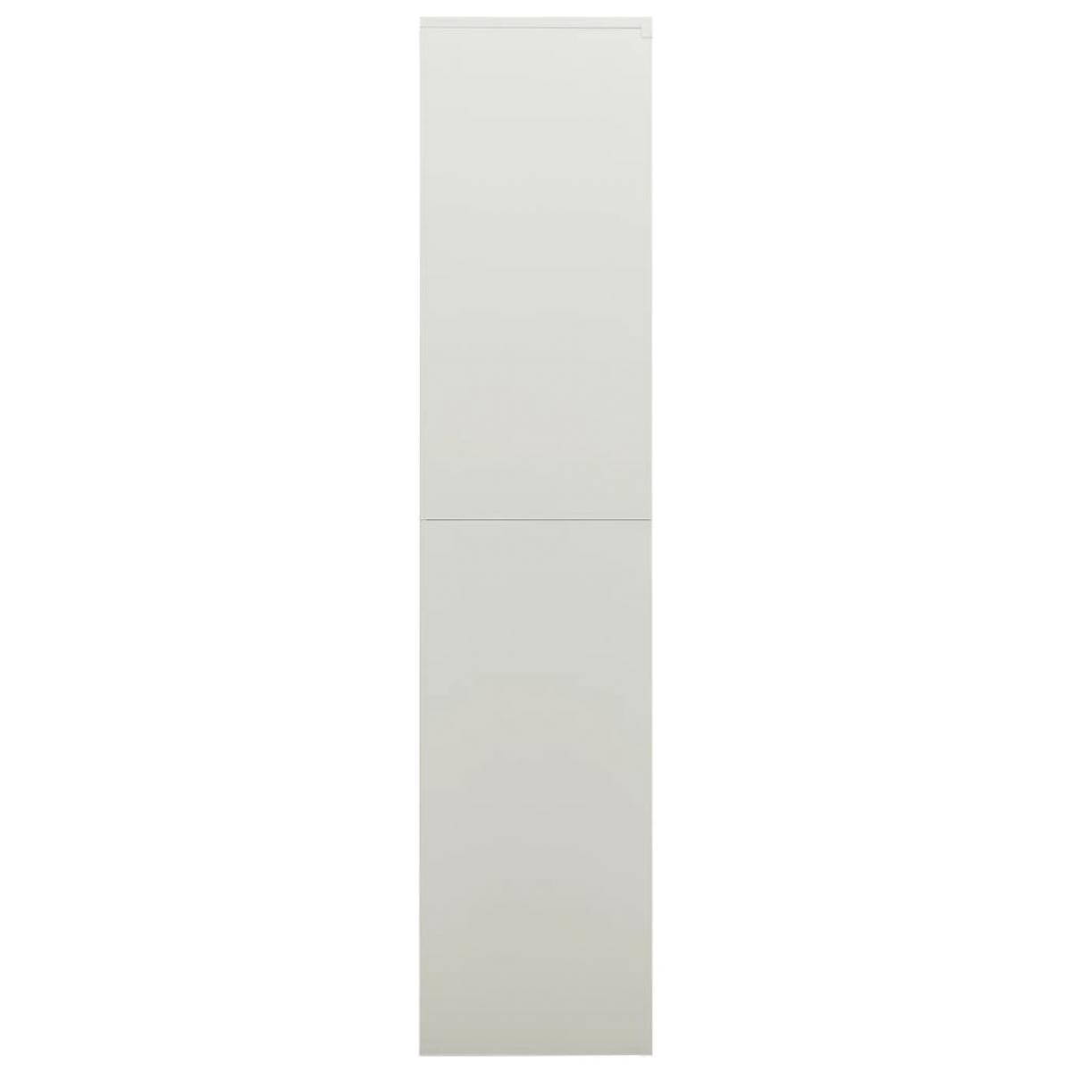 Armario de taquilla de acero gris claro 90x40x180 cm