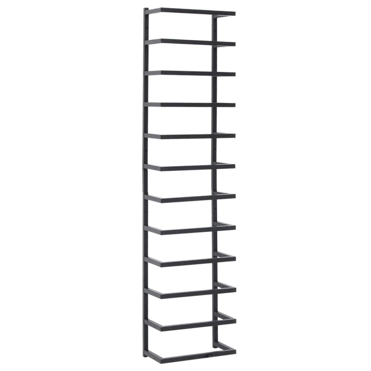 Toallero de acero negro 24x12x96 cm