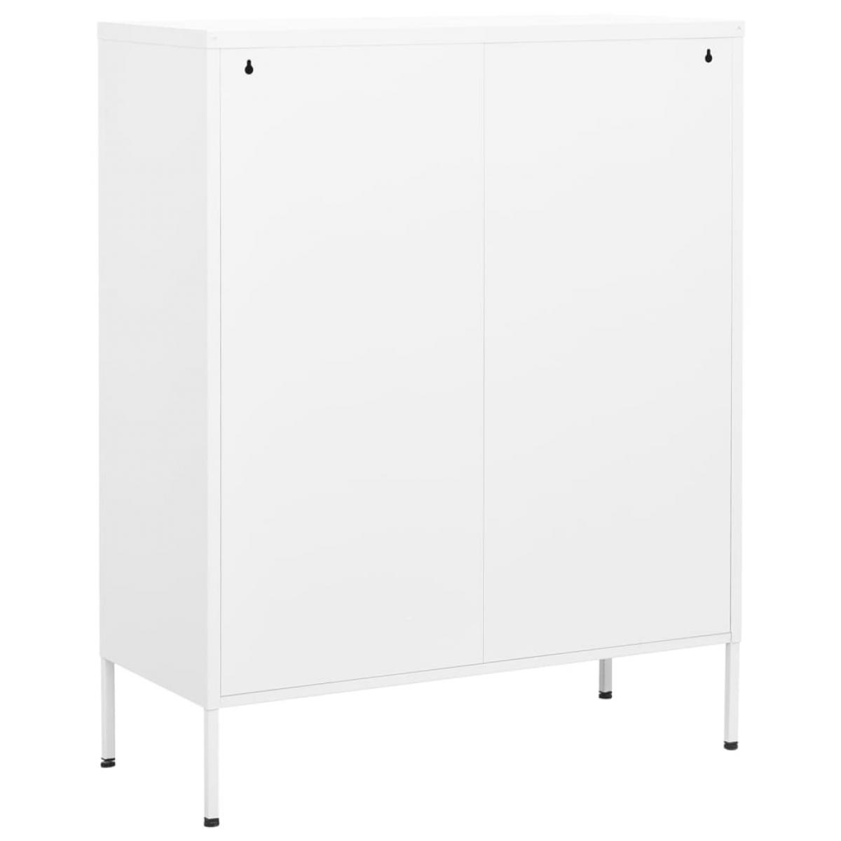 Armario almacenamiento acero blanco 80x35x101,5 cm