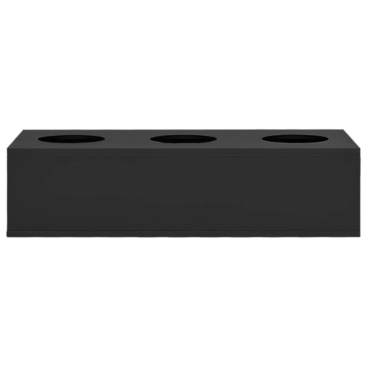 Caja de flores de oficina de acero gris antracita 90x40x23 cm