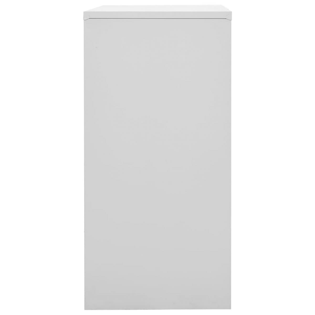 Armario taquilla de acero gris claro y azul 90x45x92,5 cm