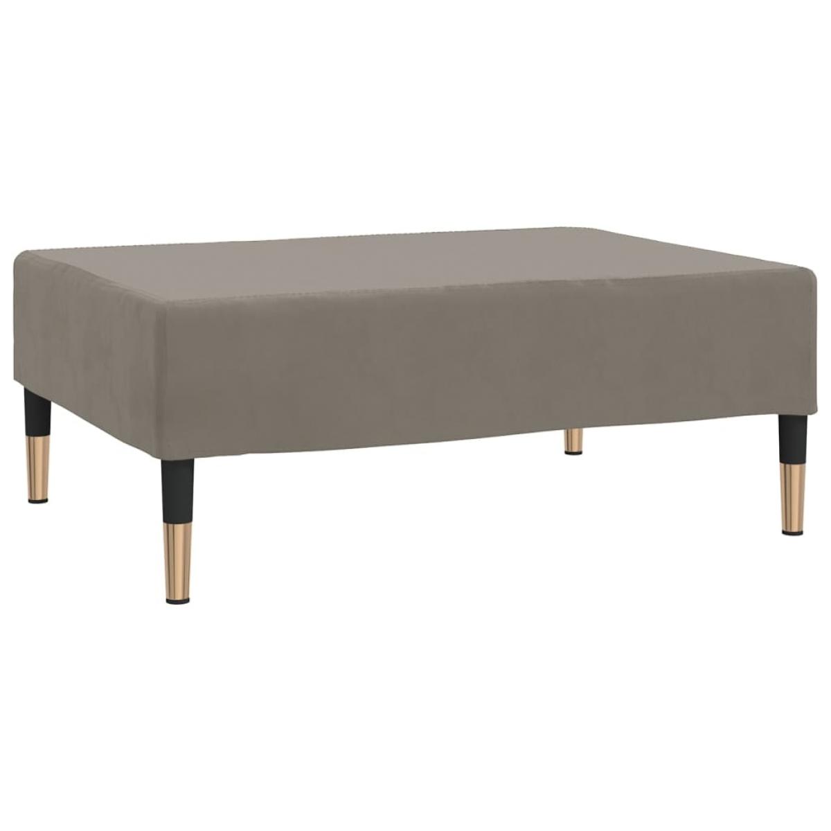 Taburete de terciopelo gris claro 78x56x32 cm