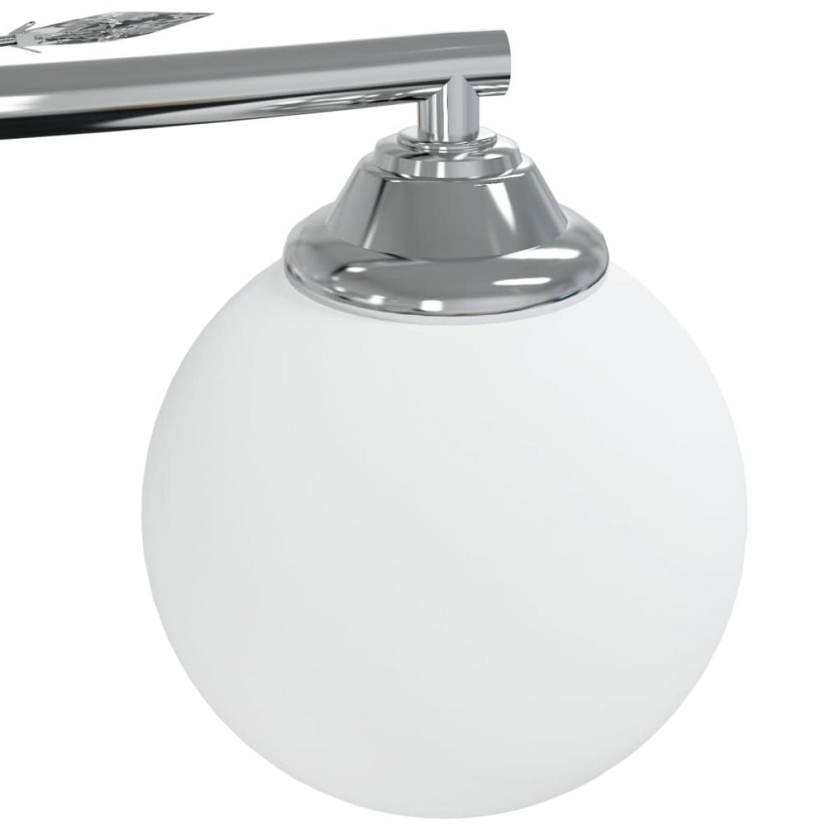 Lámpara de techo pantallas cristal redonda 4 bombillas LED G9
