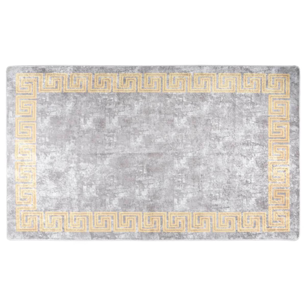 Alfombra lavable antideslizante gris 120x180 cm