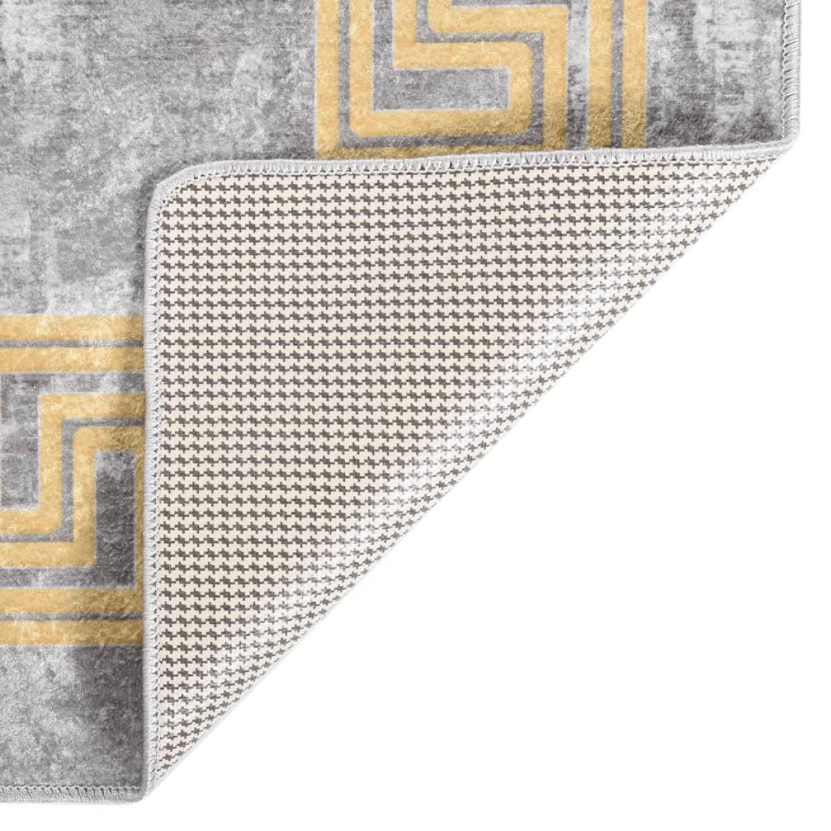 Alfombra lavable antideslizante gris 120x180 cm