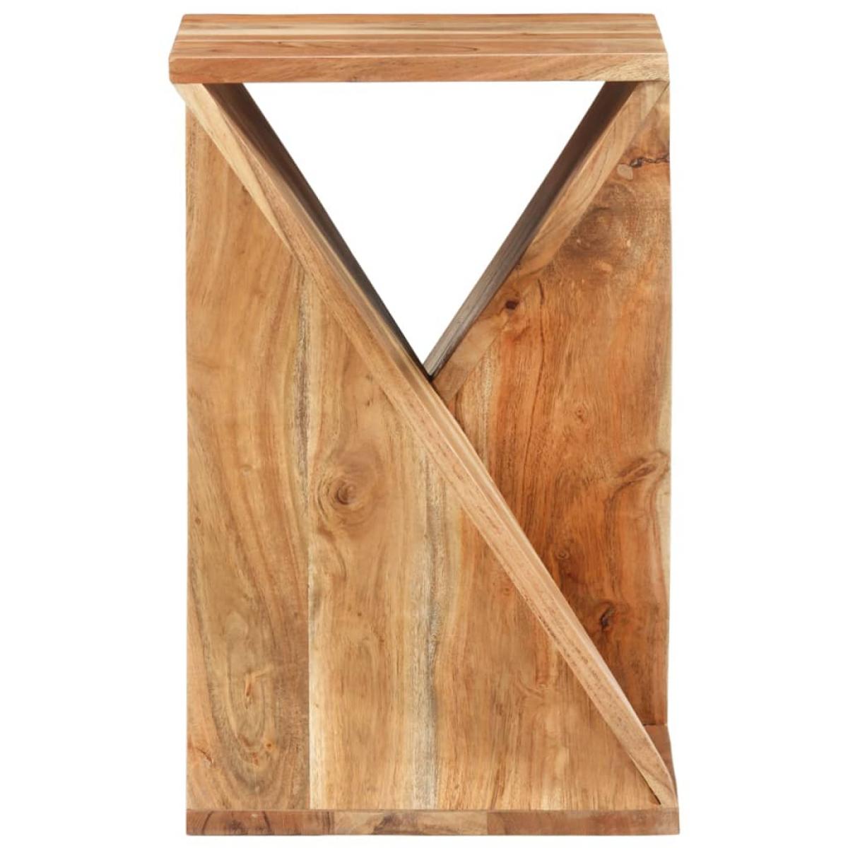 Mesa auxiliar madera maciza de acacia 35x35x55 cm