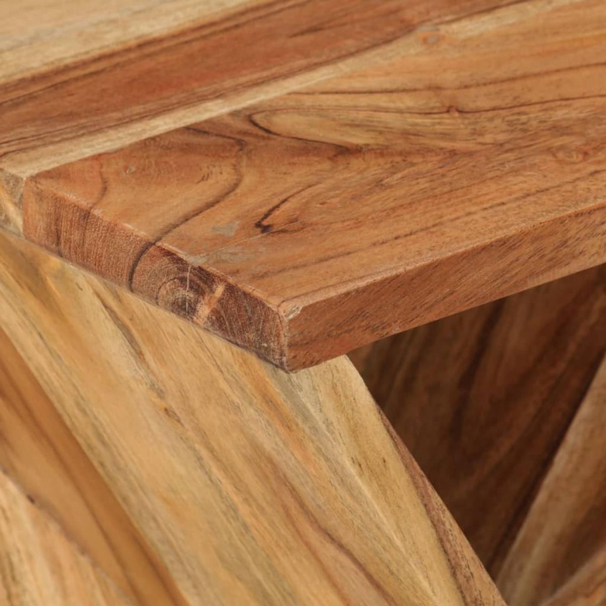 Mesa auxiliar madera maciza de acacia 35x35x55 cm