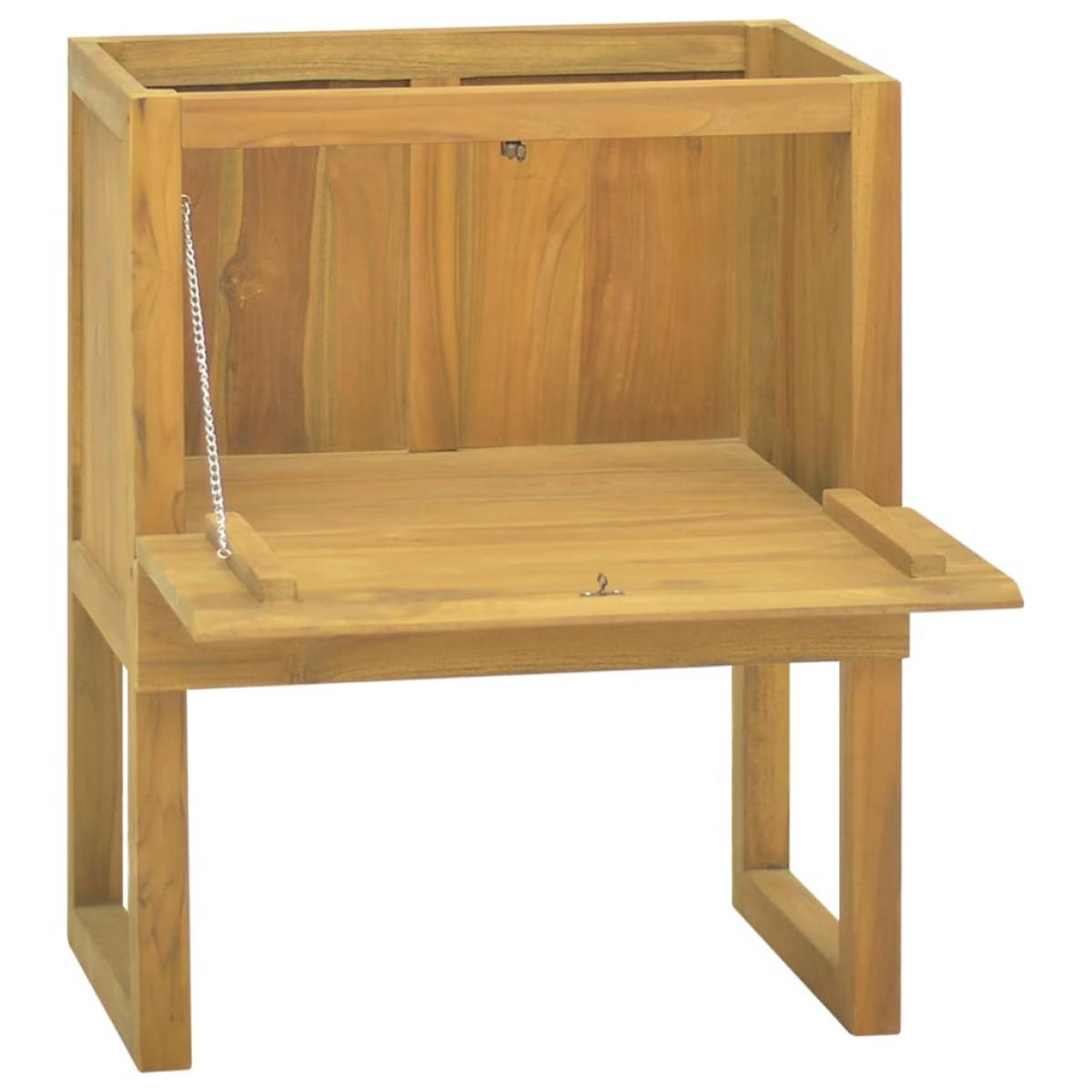 Armario de baño madera maciza de teca 60x45x75 cm