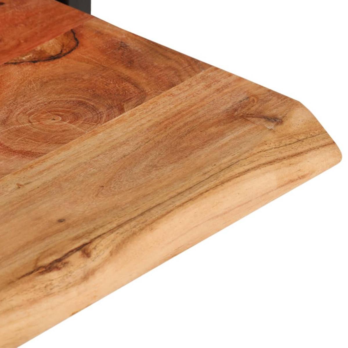 Estantes de pared 2 unidades madera maciza acacia 80x25x35 cm