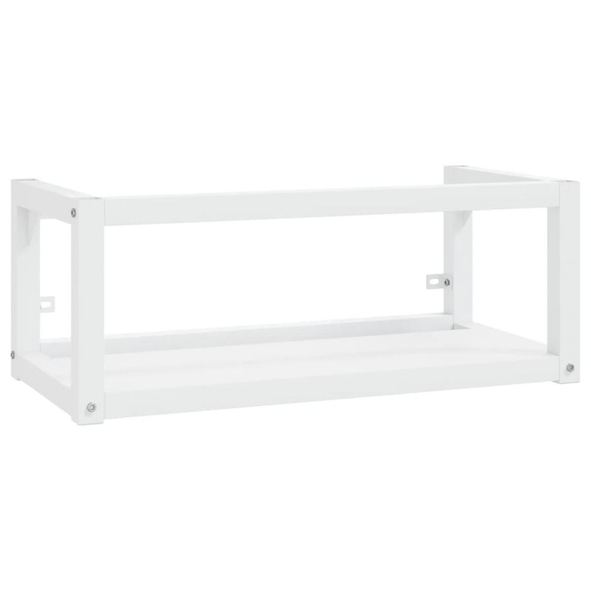Estructura de lavabo suspendido hierro blanco 79x38x31 cm