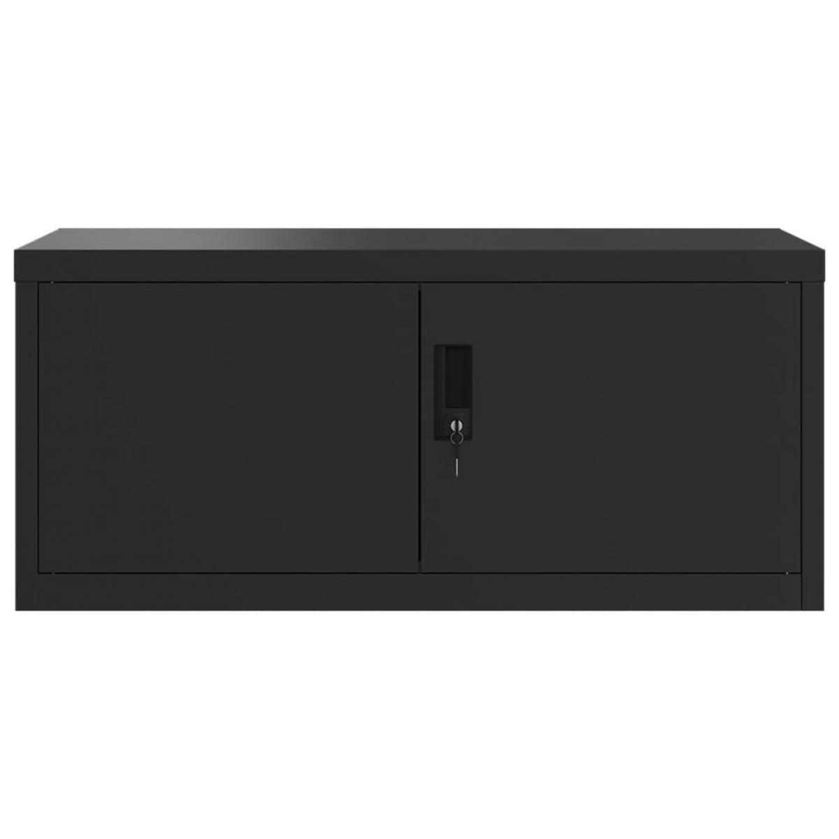 Armario archivador de acero negro 90x40x40 cm