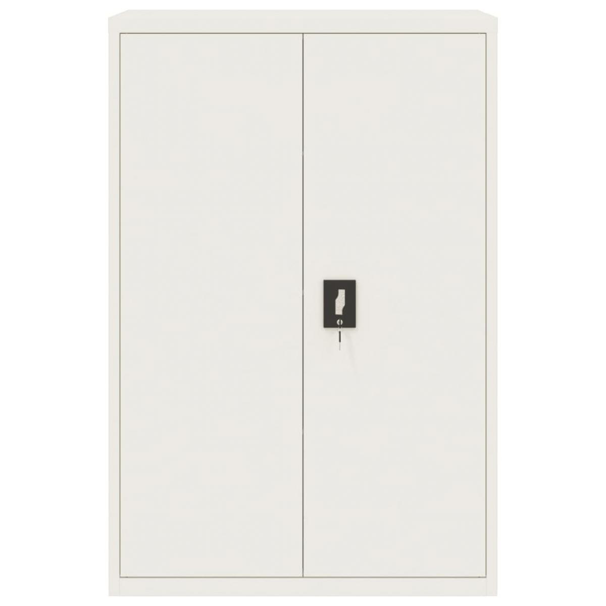 Armario archivador de acero blanco 90x40x140 cm
