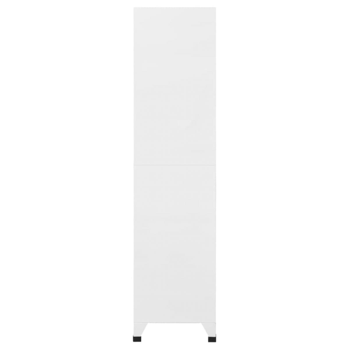 Taquilla de acero blanco 90x40x180 cm