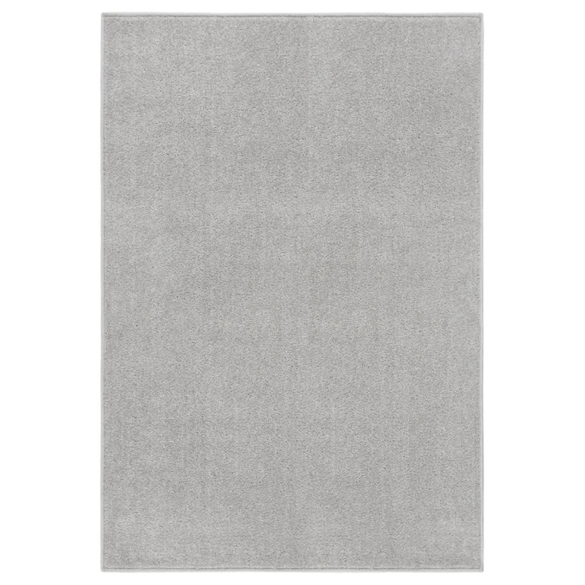 Alfombra de pelo corto gris claro 160x230 cm