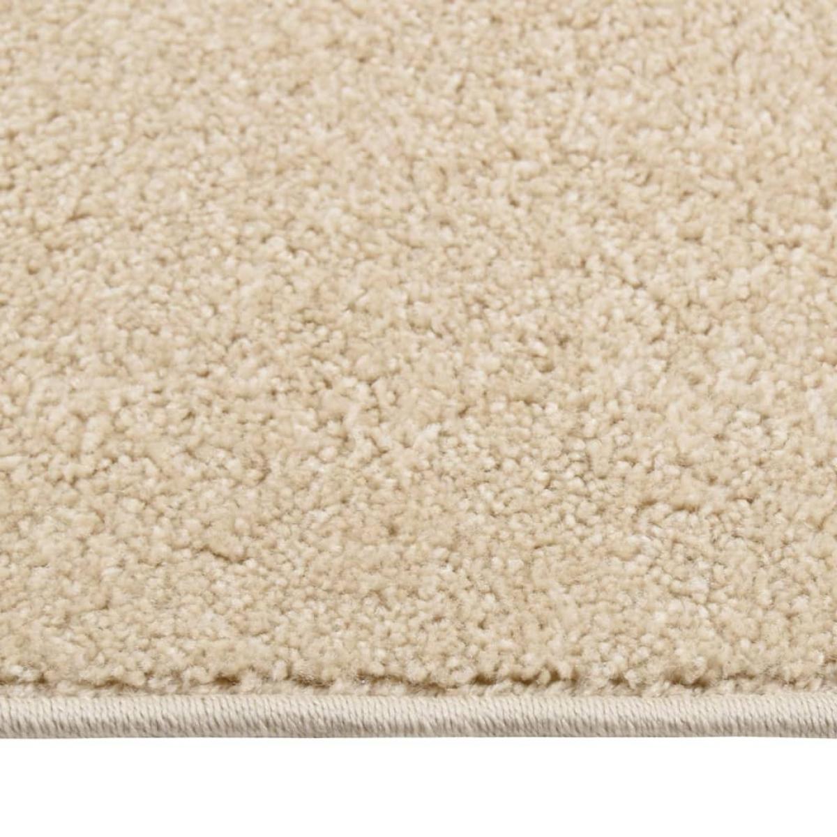 Alfombra de pelo corto beige 160x230 cm