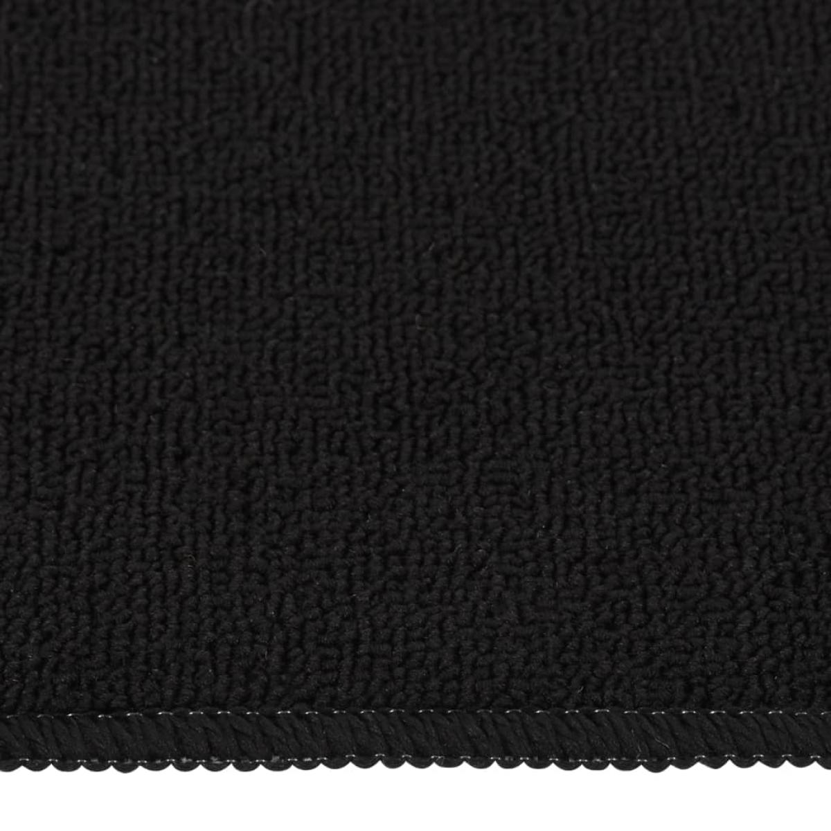 Alfombrillas de escalera 15 uds negro rectangular 60x25 cm