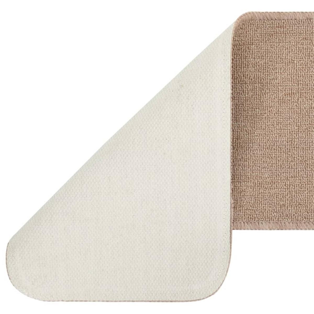 Alfombrillas de escalera 15 uds beige rectangular 60x25 cm