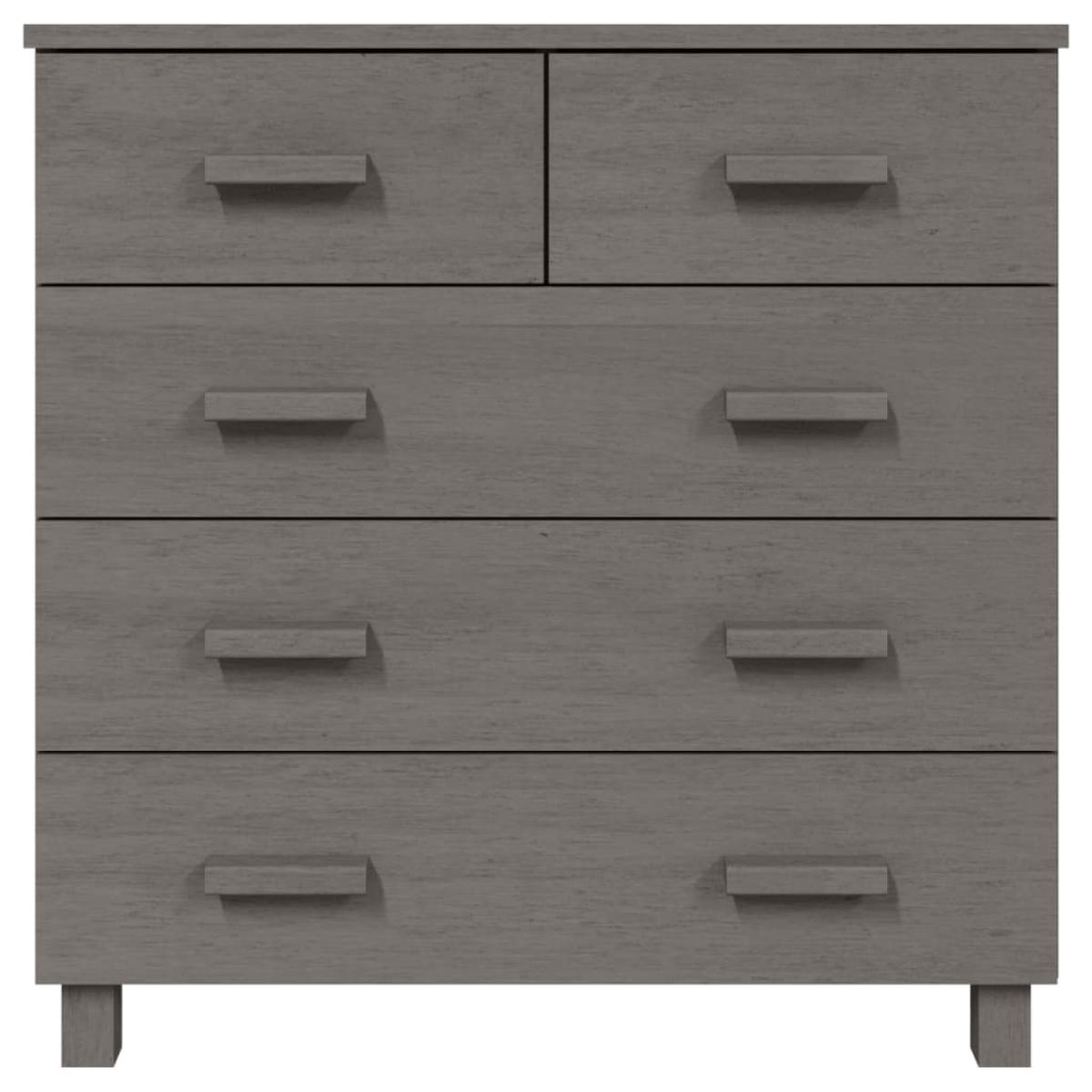 Aparador HAMAR madera maciza de pino gris claro 79x40x80 cm