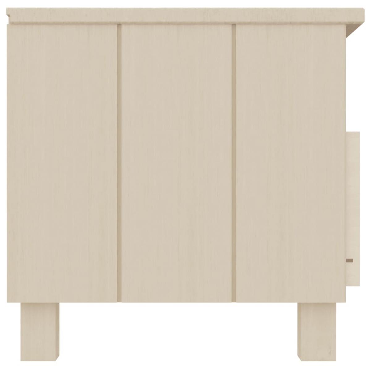 Mueble TV HAMAR madera de pino maciza marrón miel 106x40x40 cm