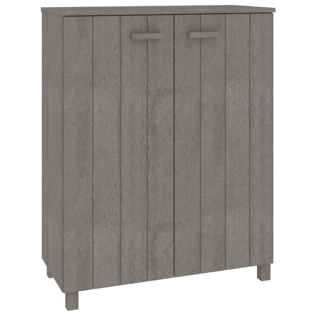 Zapatero HAMAR madera maciza pino gris claro 85x40x108 cm