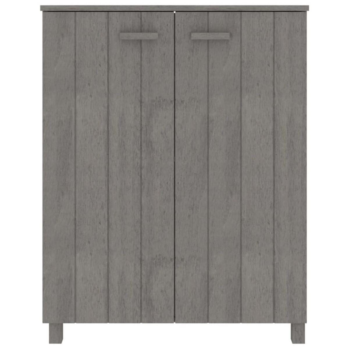 Zapatero HAMAR madera maciza pino gris claro 85x40x108 cm