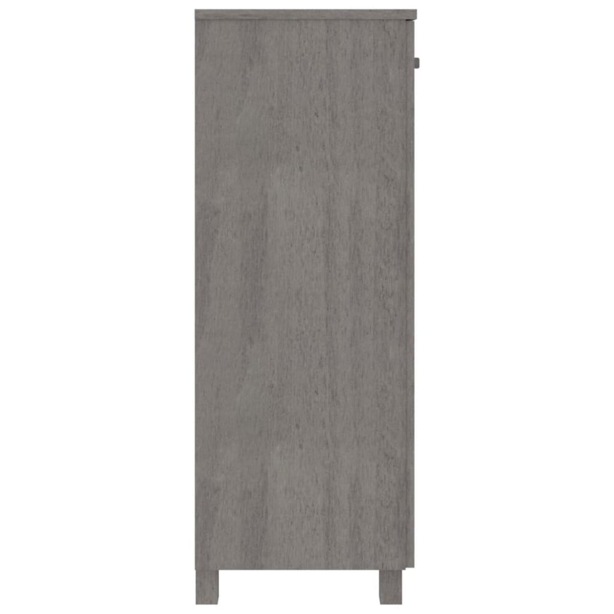 Zapatero HAMAR madera maciza pino gris claro 85x40x108 cm