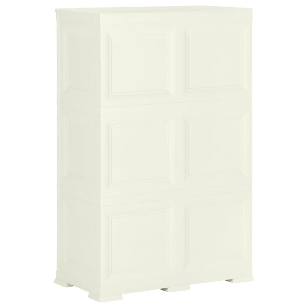 Armario de plástico diseño madera Vanila Ice 79x43x125 cm