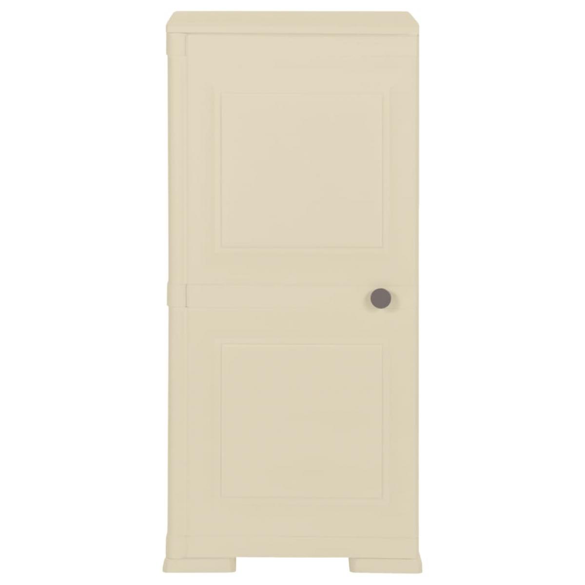 Armario de plástico diseño madera blanco angora 40x43x85,5 cm