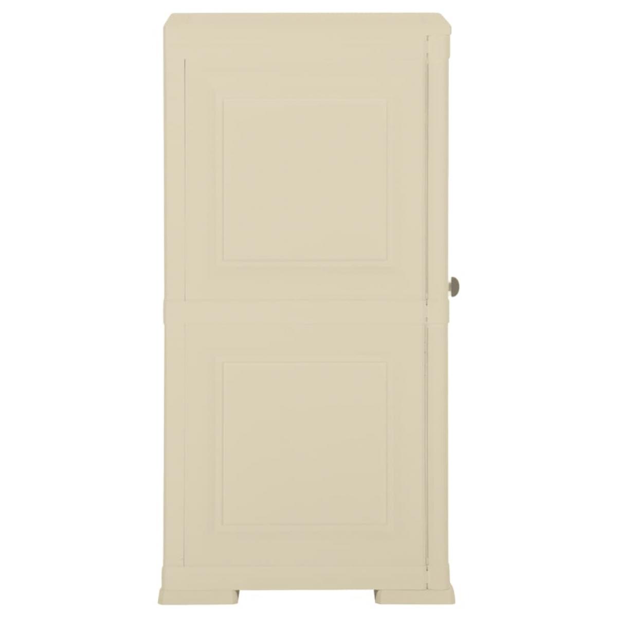 Armario de plástico diseño madera blanco angora 40x43x85,5 cm