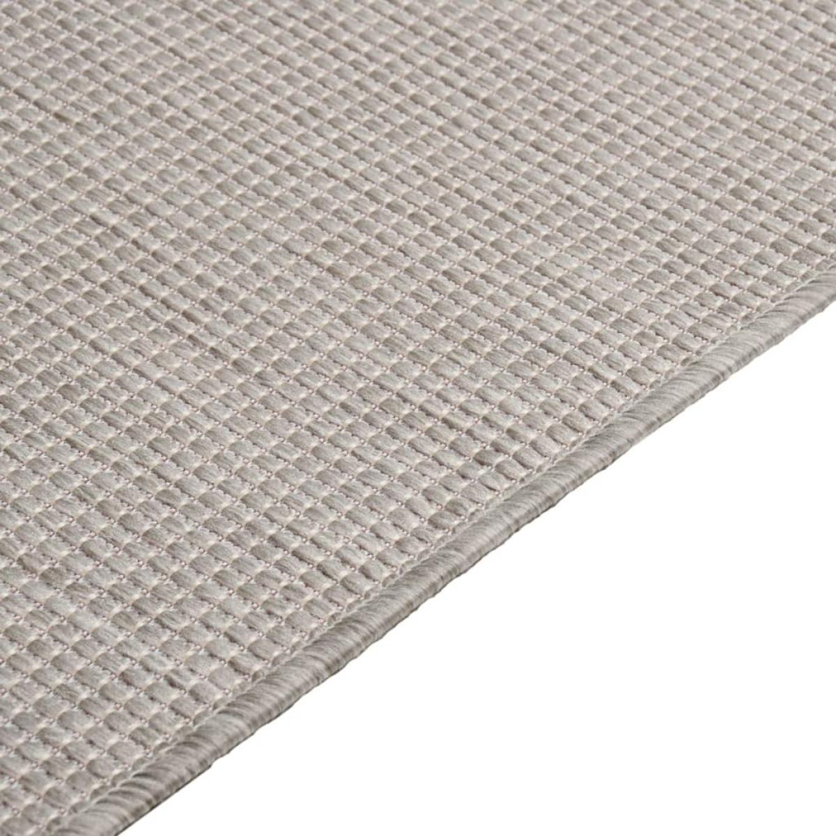 Alfombra de exterior de tejido plano gris taupe 200x280 cm