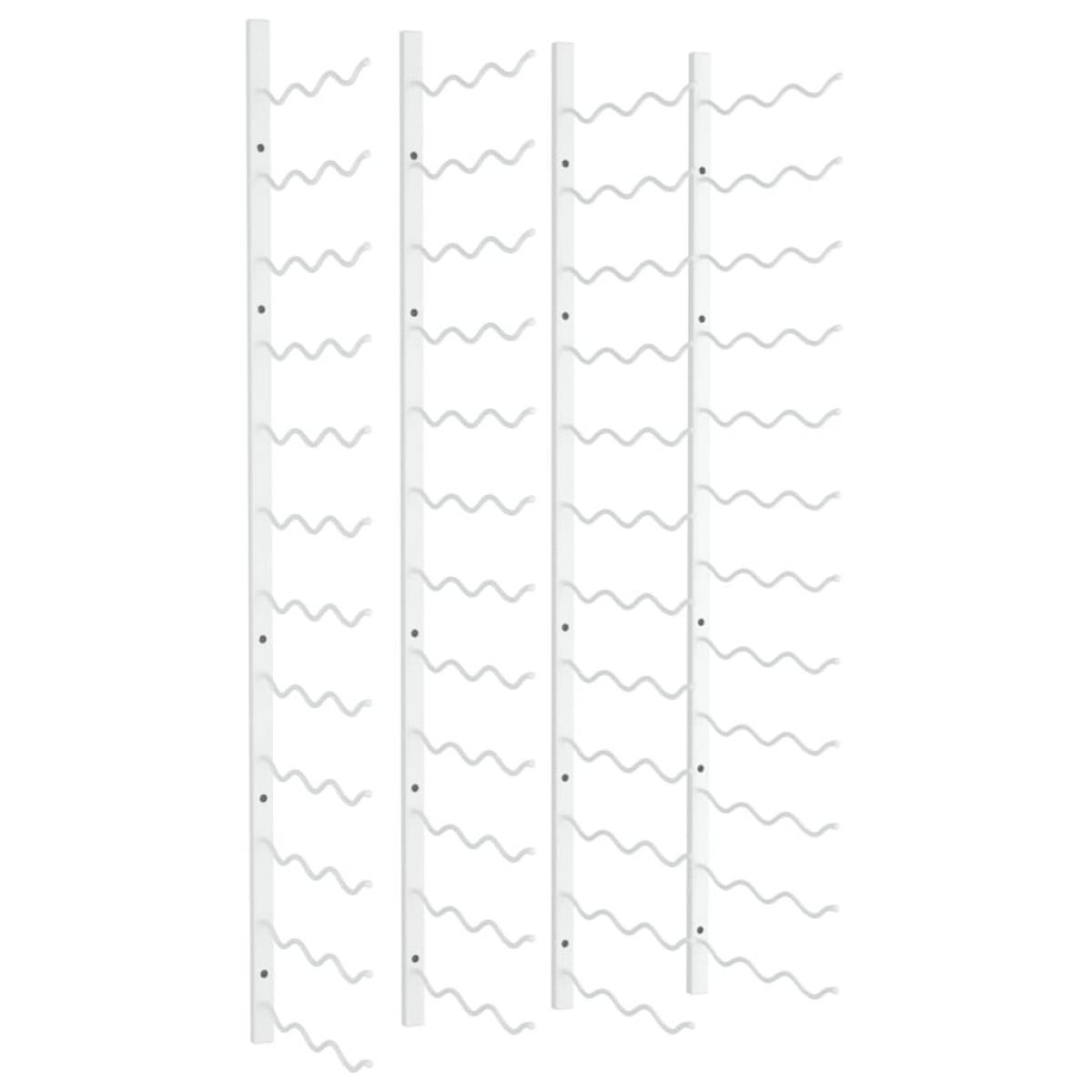 Botellero de pared para 36 botellas 2 unidades hierro blanco