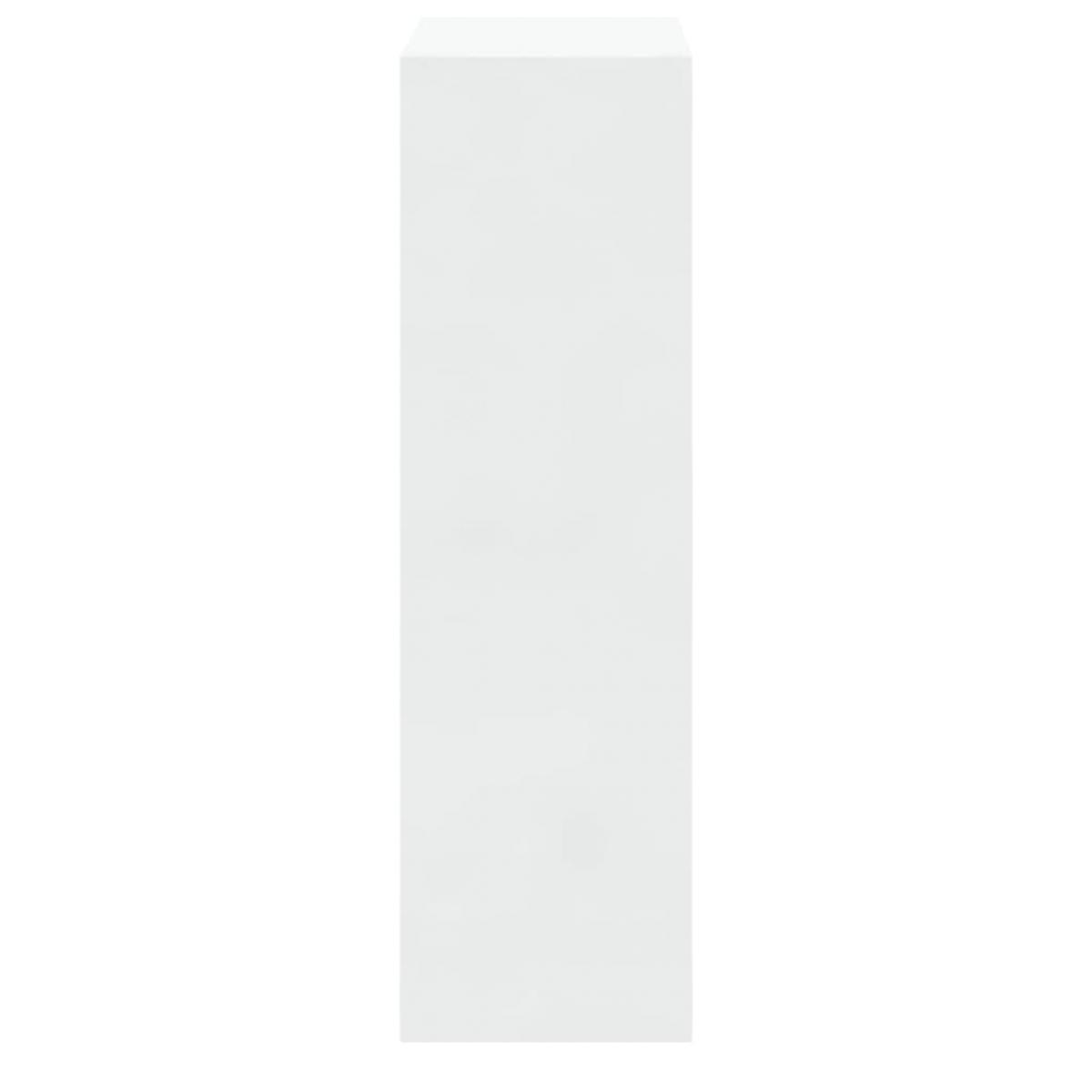 Mueble zapatero madera contrachapada blanco brillo 63x24x81 cm