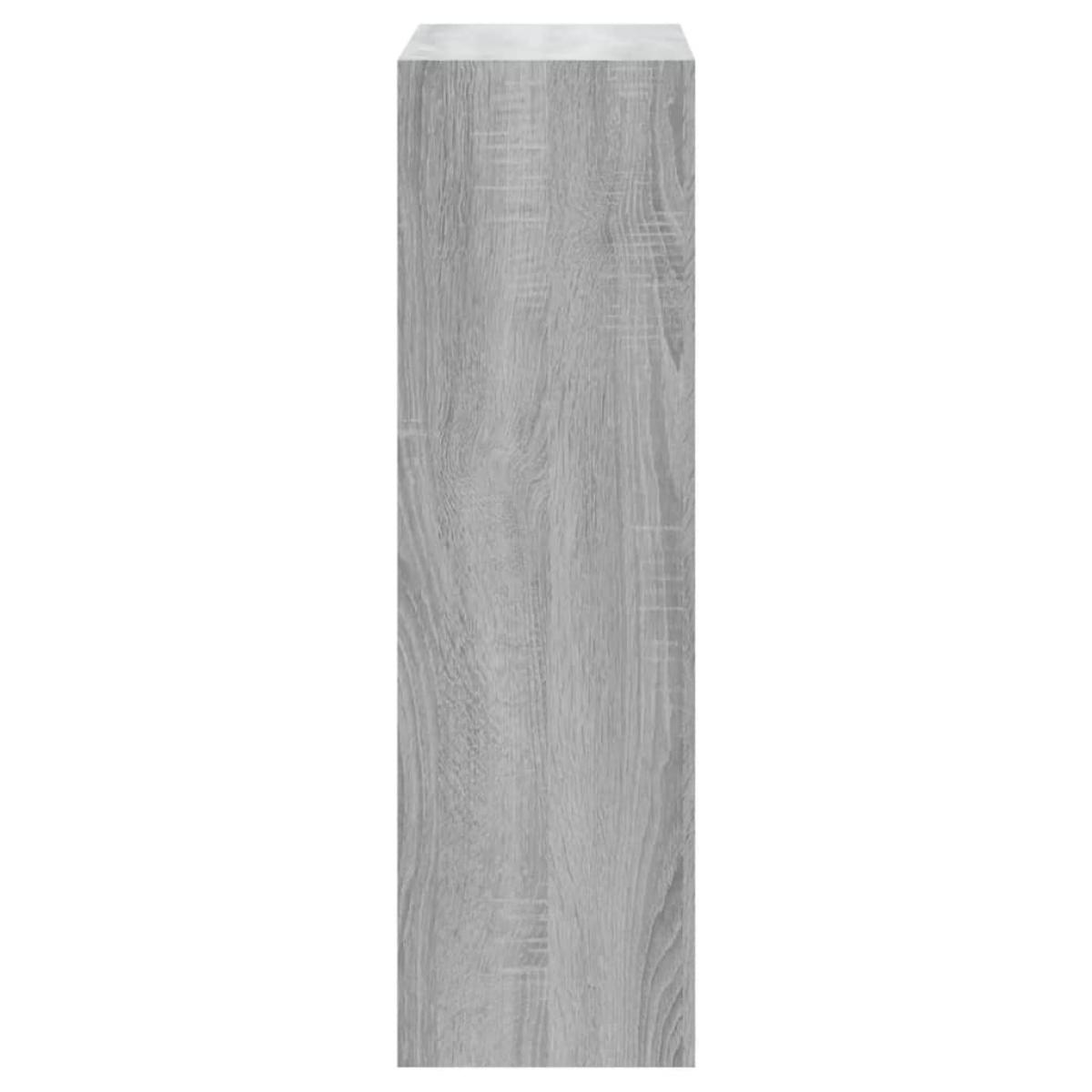 Mueble zapatero madera contrachapada gris Sonoma 63x24x81 cm