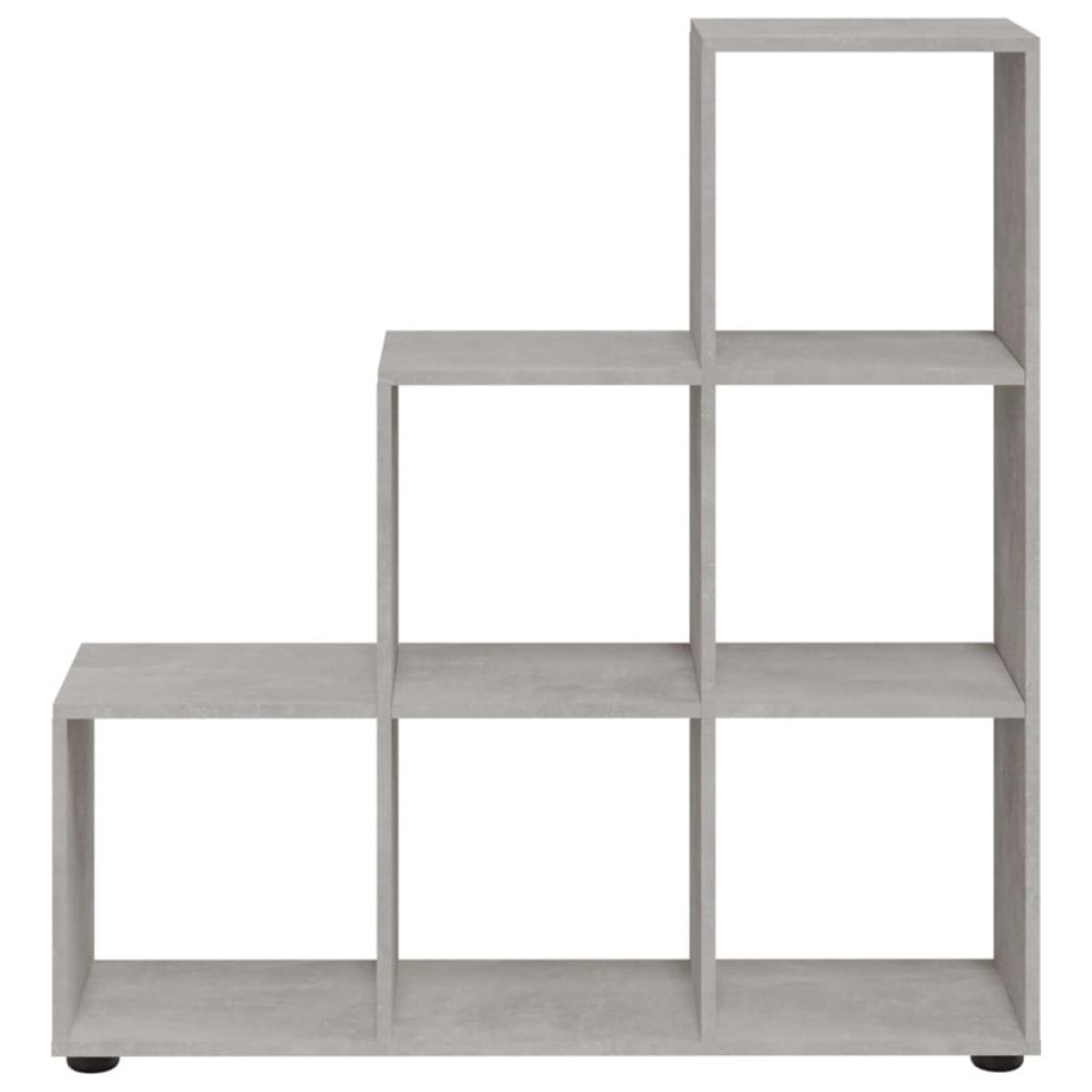 Estantería forma de escalera madera contrachapada gris hormigón