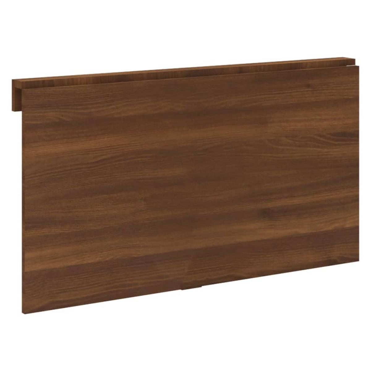 Mesa de pared plegable contrachapada marrón roble 100x60x56 cm