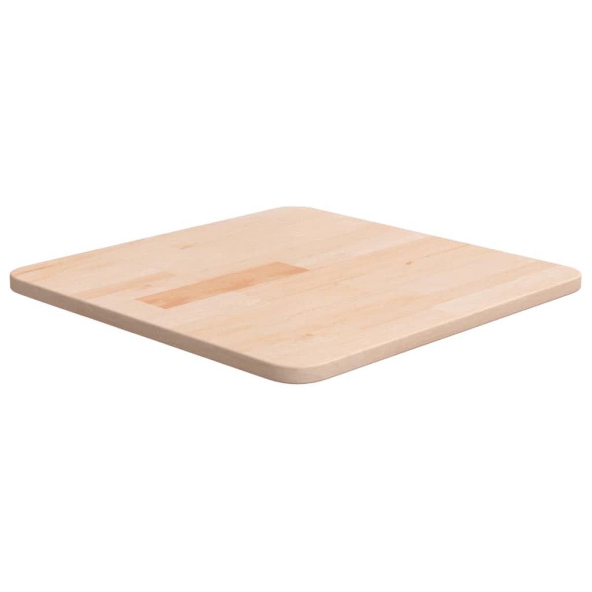 Tablero de mesa cuadrada madera de roble sin tratar 40x40x1,5cm