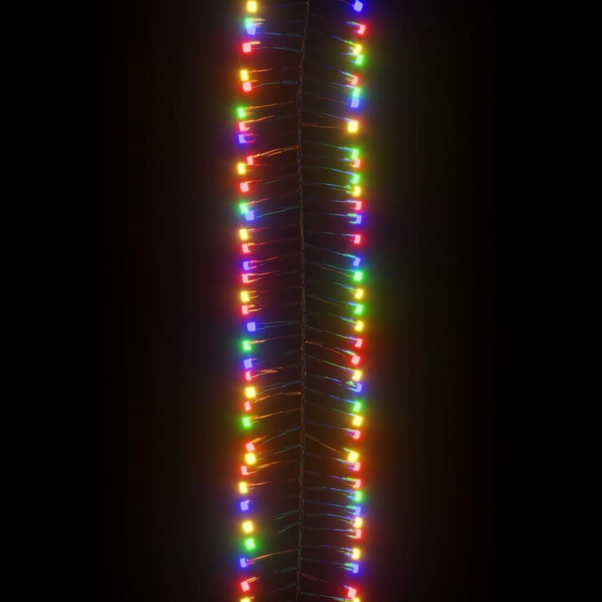 Tira de luces de racimo con 1000 LEDs PVC multicolor 11 m