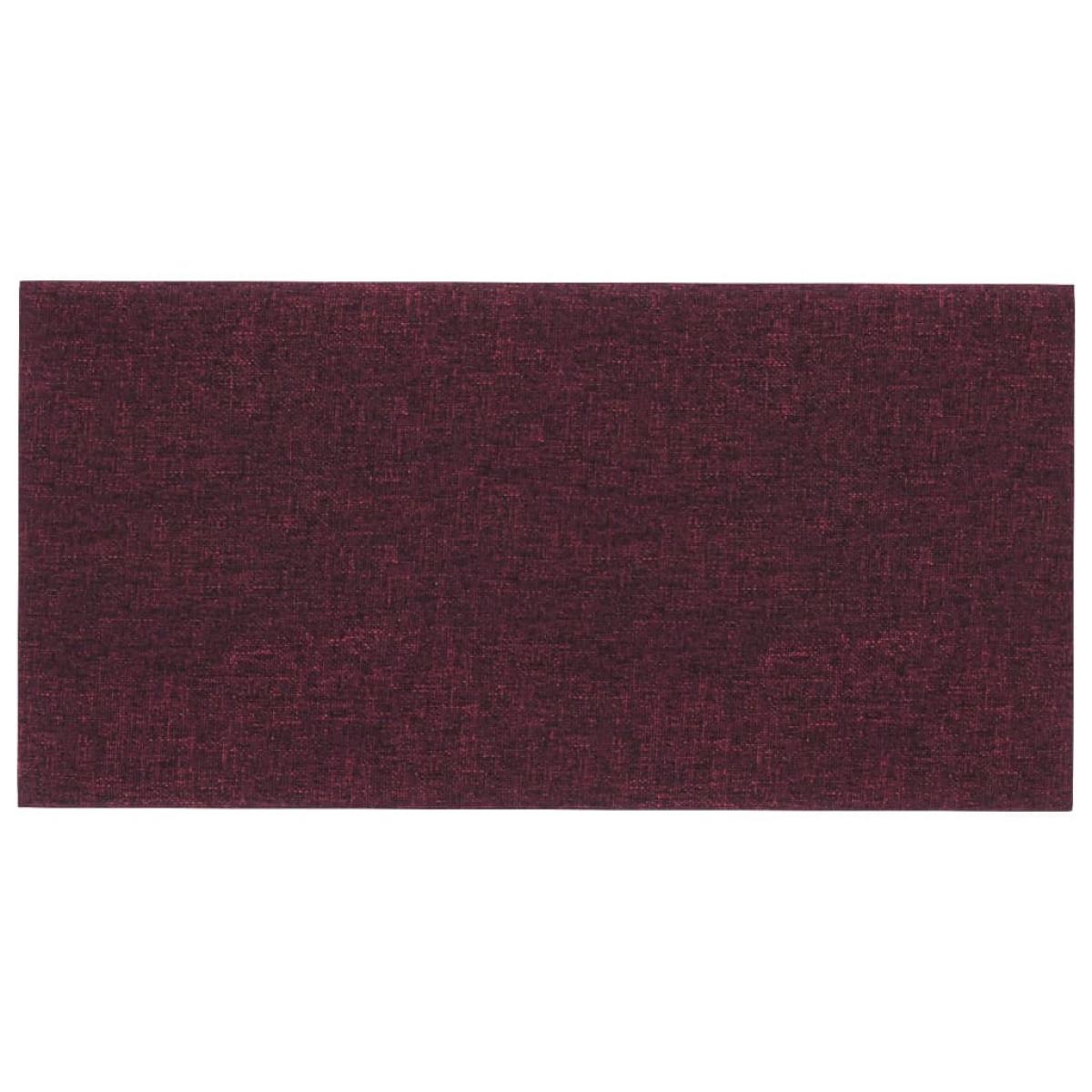 Paneles de pared 12 uds tela morado 30x15 cm 0,54 m²
