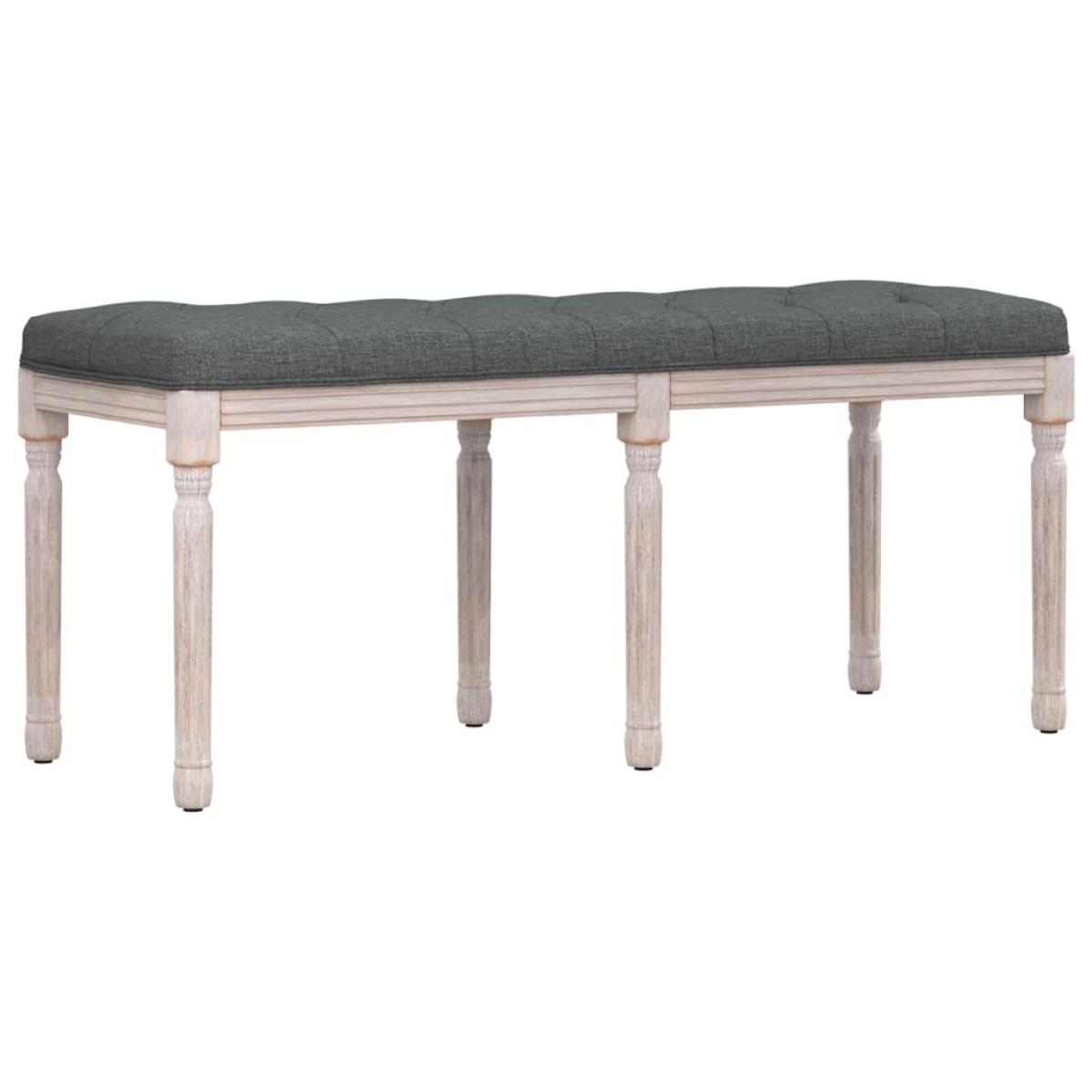 Banco de tela gris oscuro 110x40x49 cm
