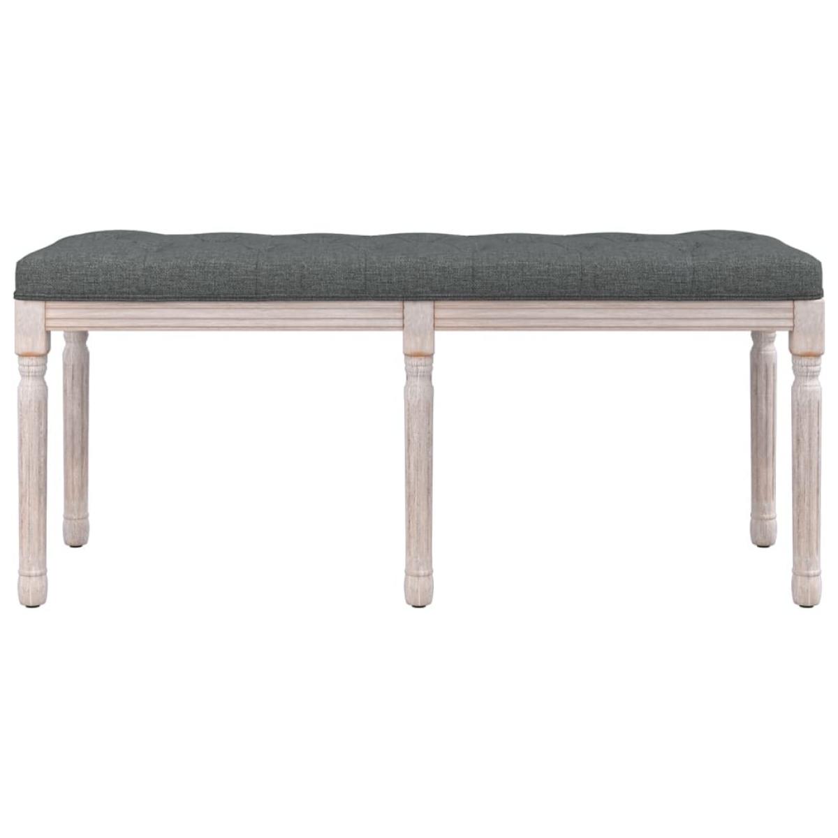Banco de tela gris oscuro 110x40x49 cm