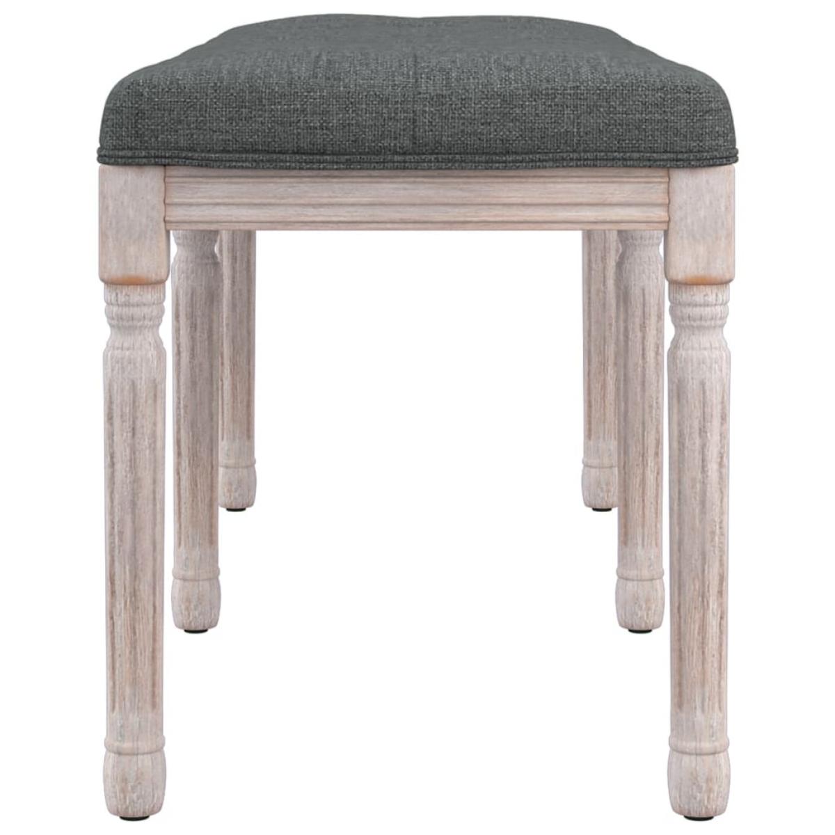 Banco de tela gris oscuro 110x40x49 cm