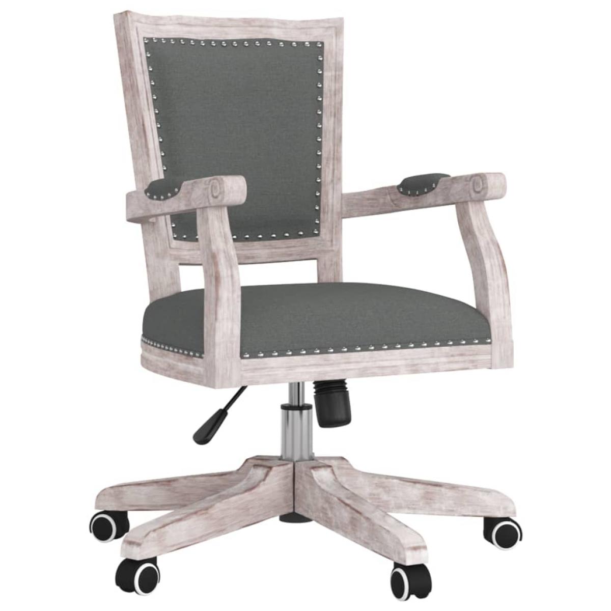 Silla de oficina giratoria tela gris oscuro