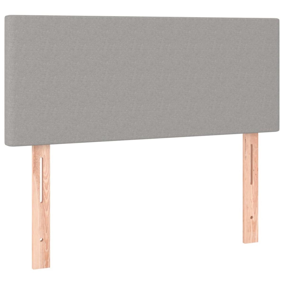Cabecero de tela gris claro 80x5x78/88 cm